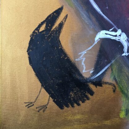 stylised crow red kite welsh artist