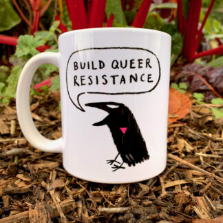 build queer resistance crow mug