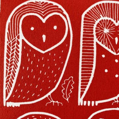 esoteric owl art mouse linoprint linocut queer pagan artist witch