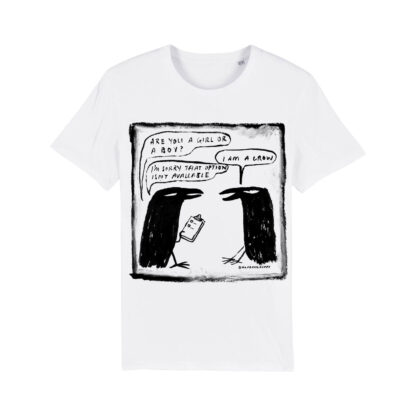 option not available trans non-binary enby tshirt crow