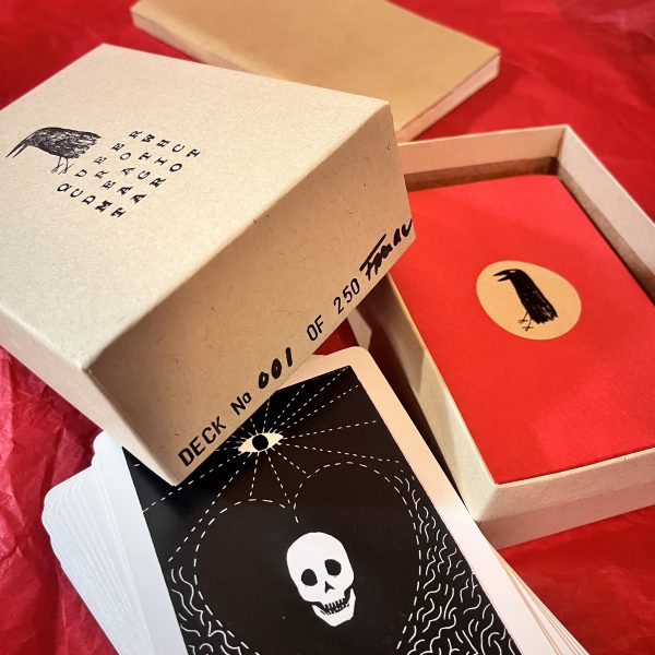 queer indie linoprint tarot deck
