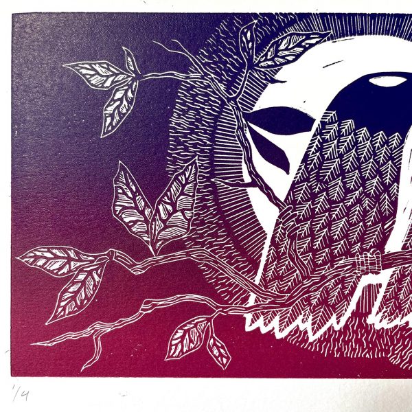 "Kind" large limited edition lino print - Image 2
